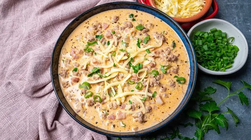 Keto Cheeseburger Soup