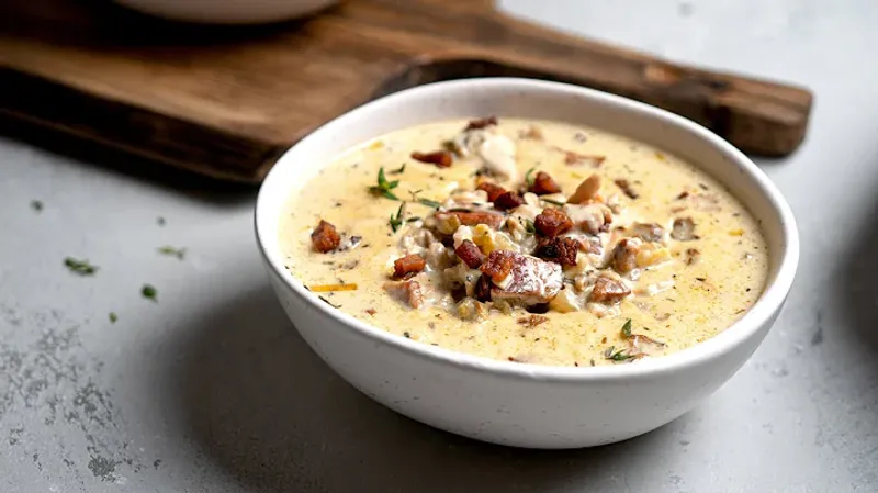 Keto Shrimp and Bacon Chowder