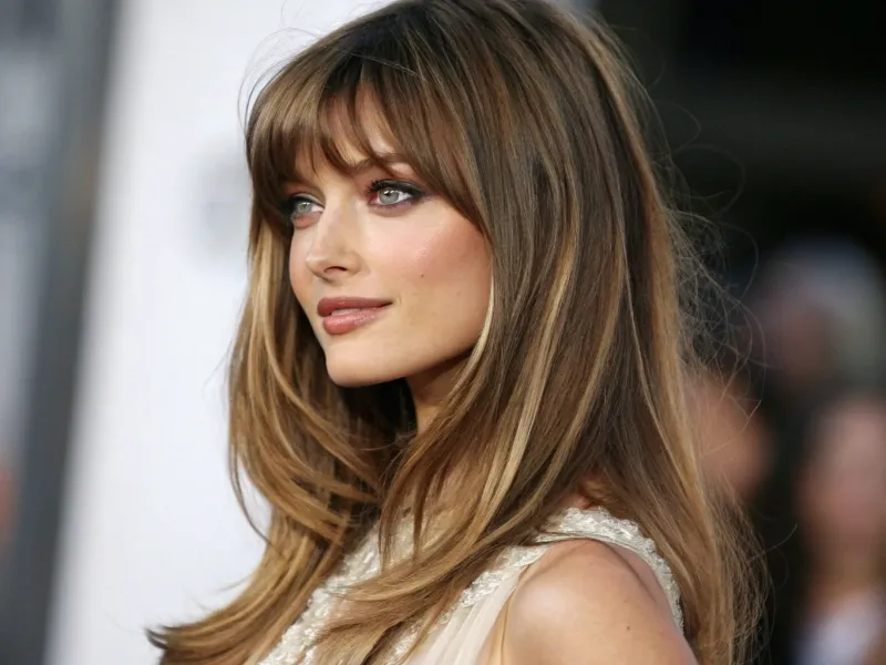 Long Layers with Bangs