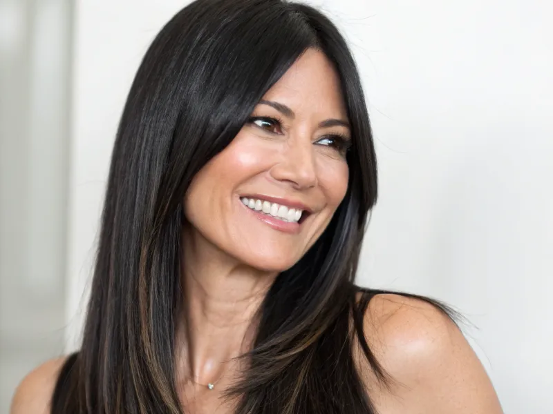 Long Straight Hair With a Middle Part