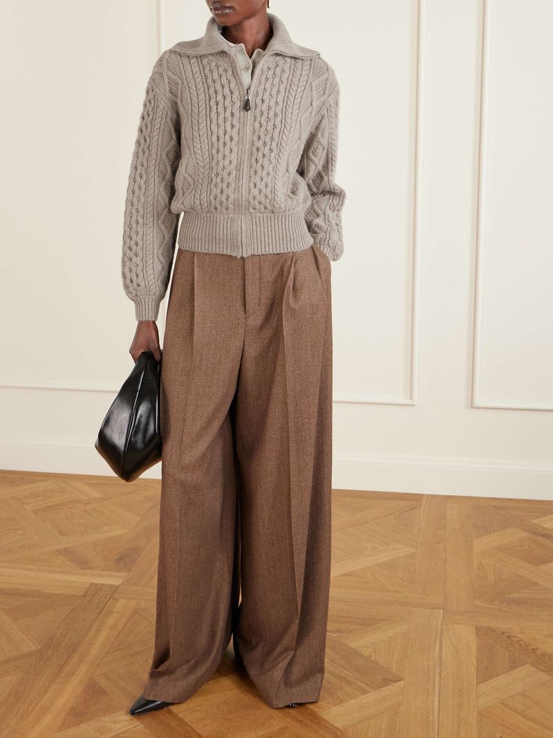 Loro Piana Eyre Cable-Knit Cashmere Cardigan
