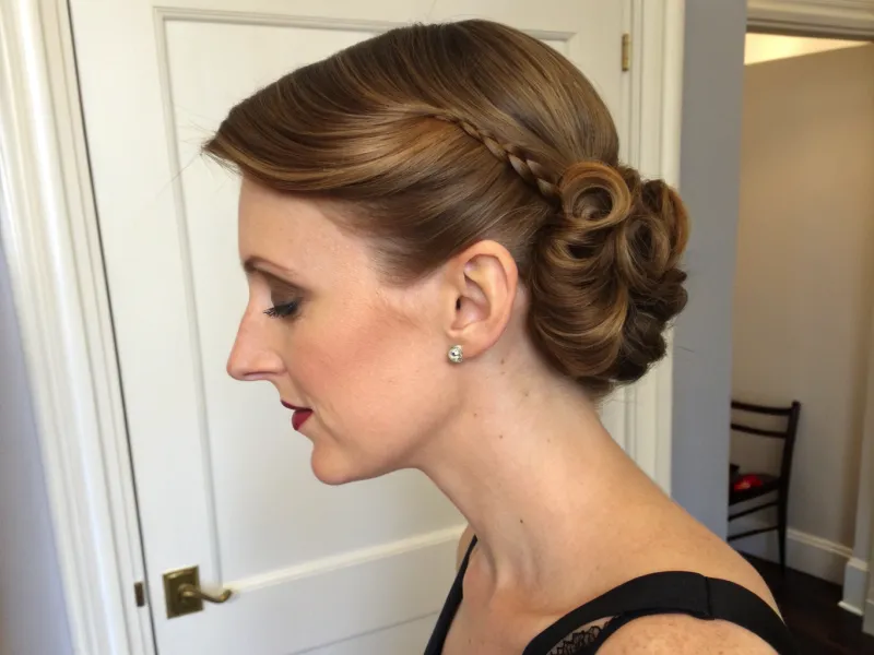 Low Rolled Chignon