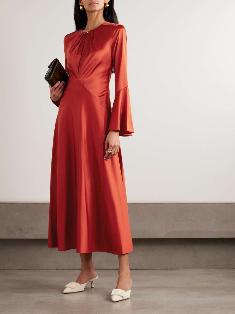 Luxe Fabrics like Satin, Brocade, or Jacquard