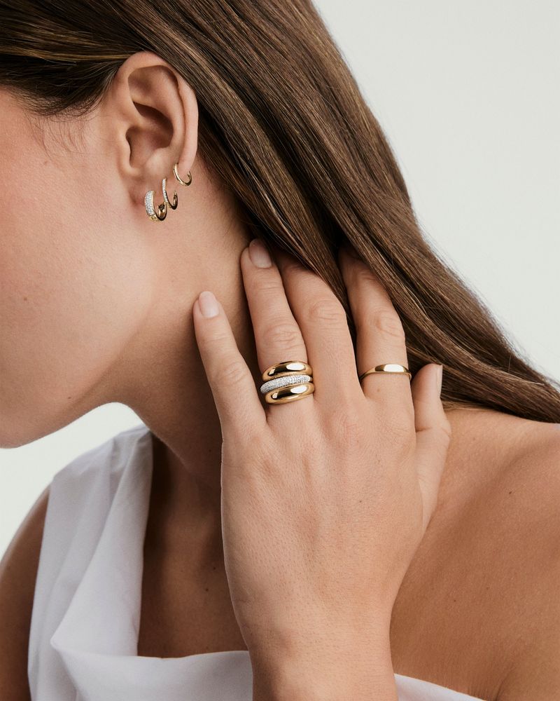 Mejuri Pavé Diamond Huggie Hoops