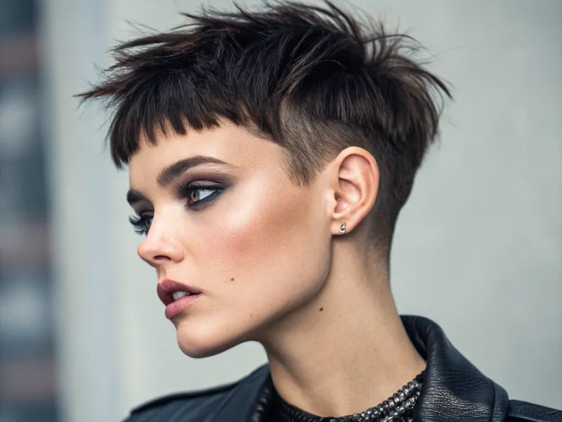 Micro Bangs + Pixie Cut