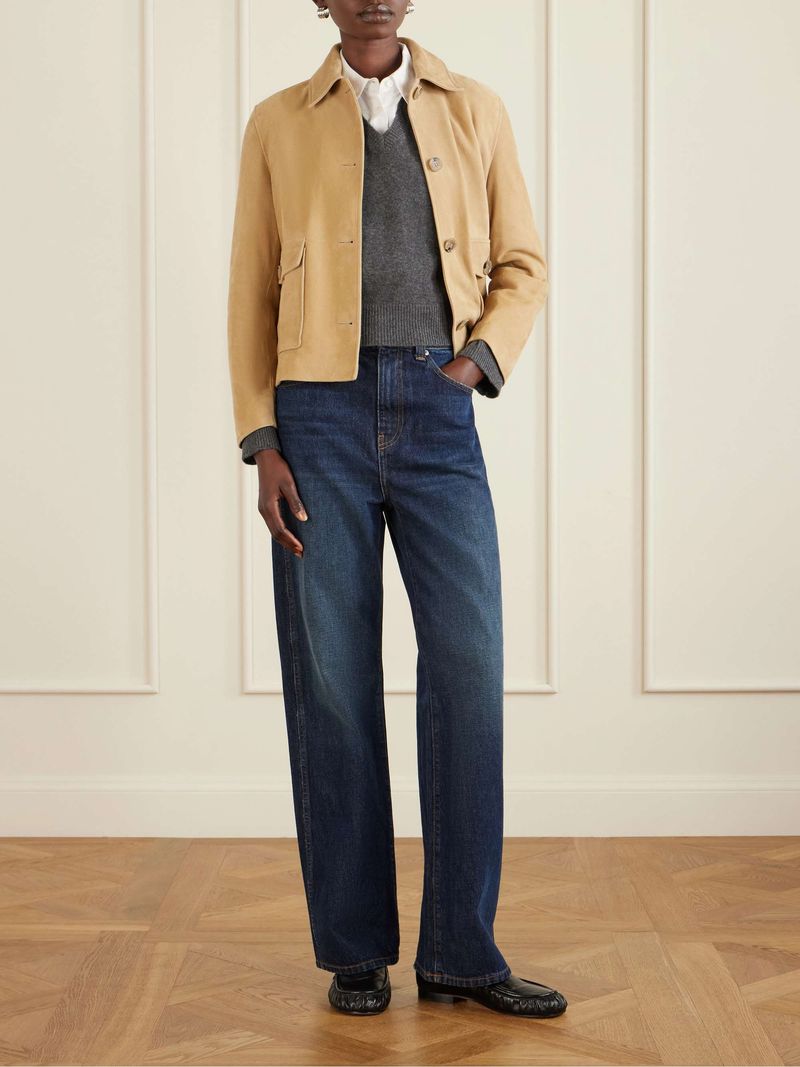 NOUR HAMMOUR Louise Suede Jacket