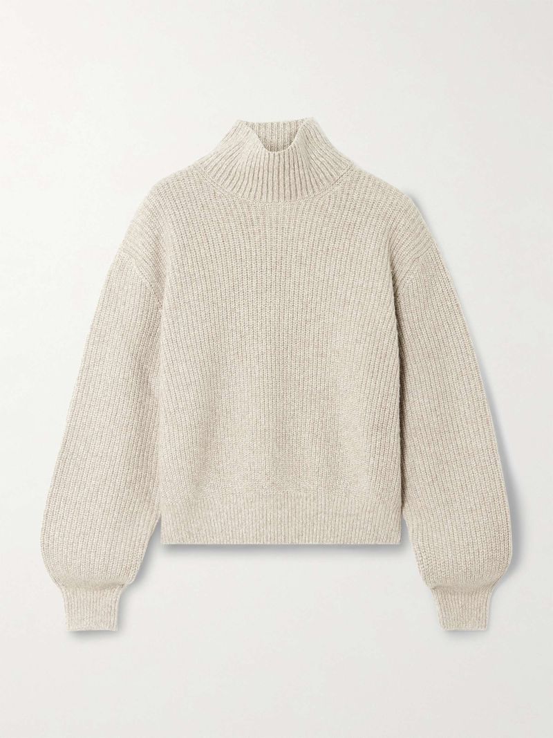 Neutral Cashmere or Fine-Gauge Knit