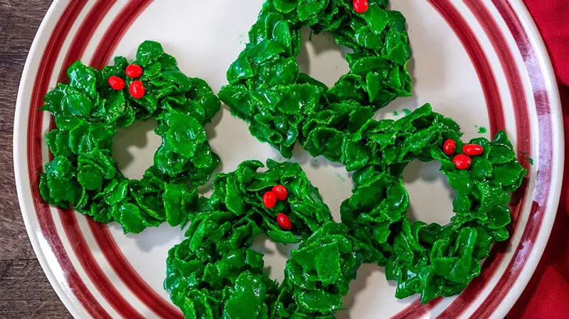 No-Bake Cornflake Wreaths
