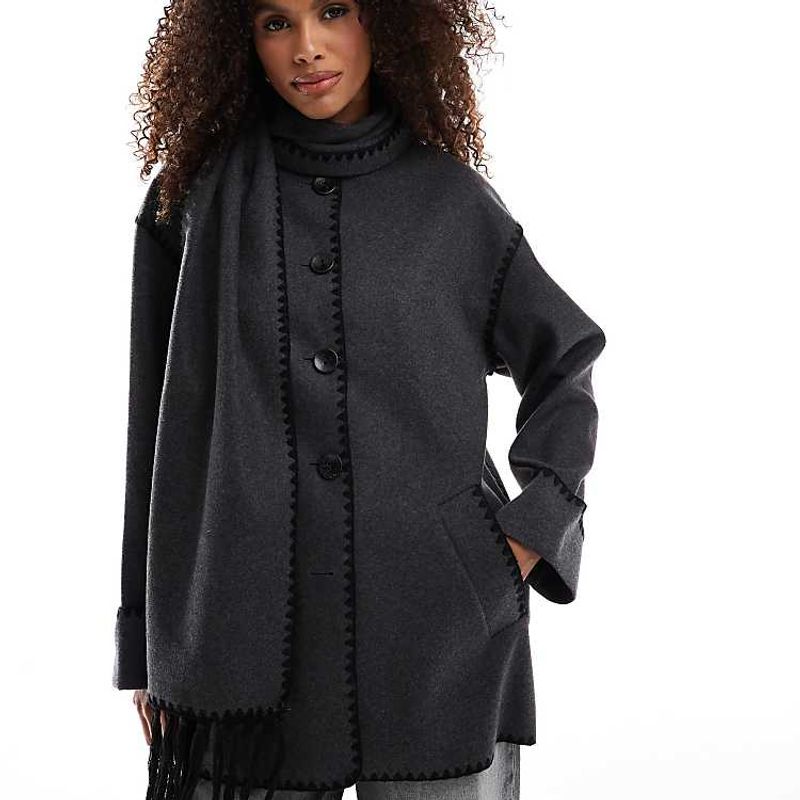 ONLY Wool-Look Scarf Coat