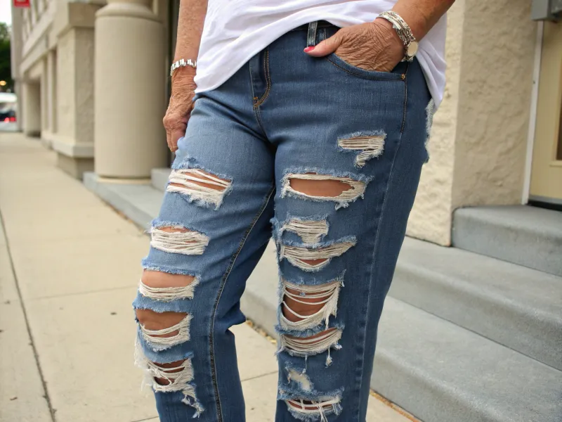 Overly Distressed Denim