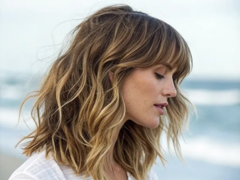 Piecey Bangs + Wavy Lob