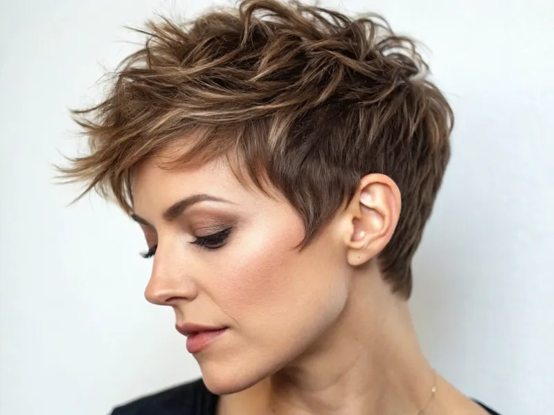 Pixie Cut with Textured Top