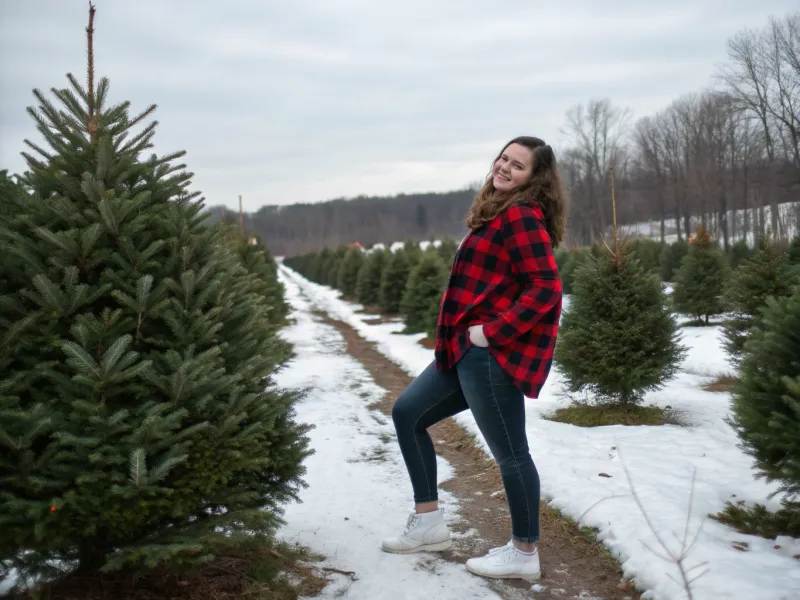 Plaid Shirt with Dark Jeans and Sneakers