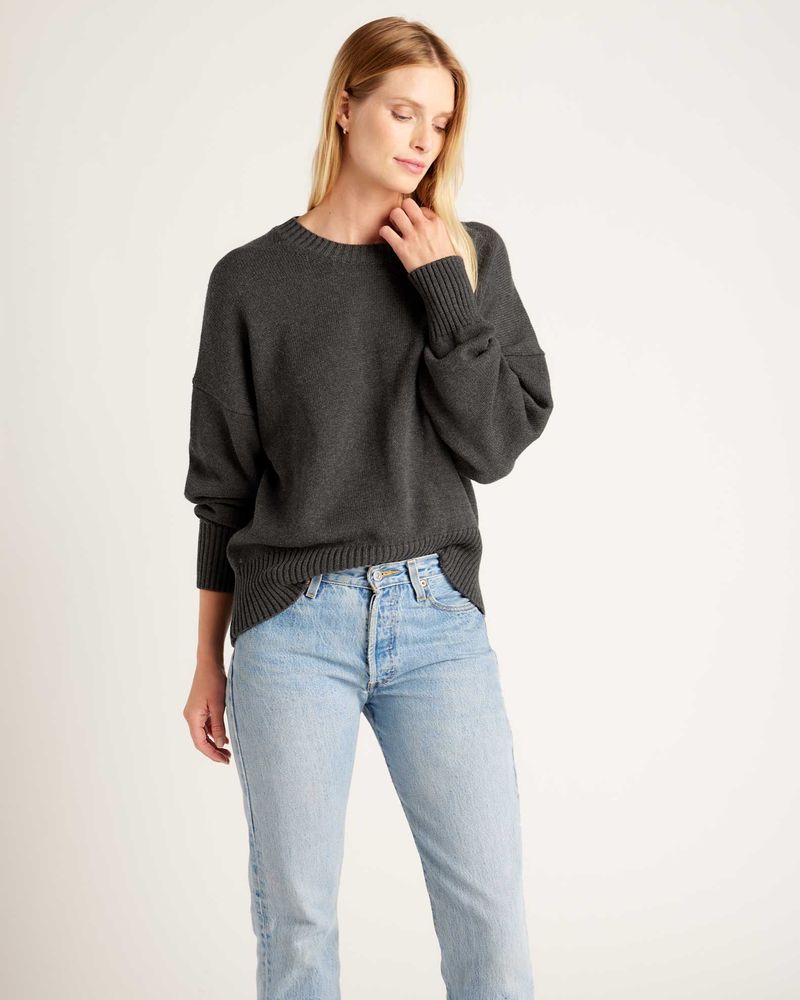Quince 100% Organic Cotton Boyfriend Crew Sweater