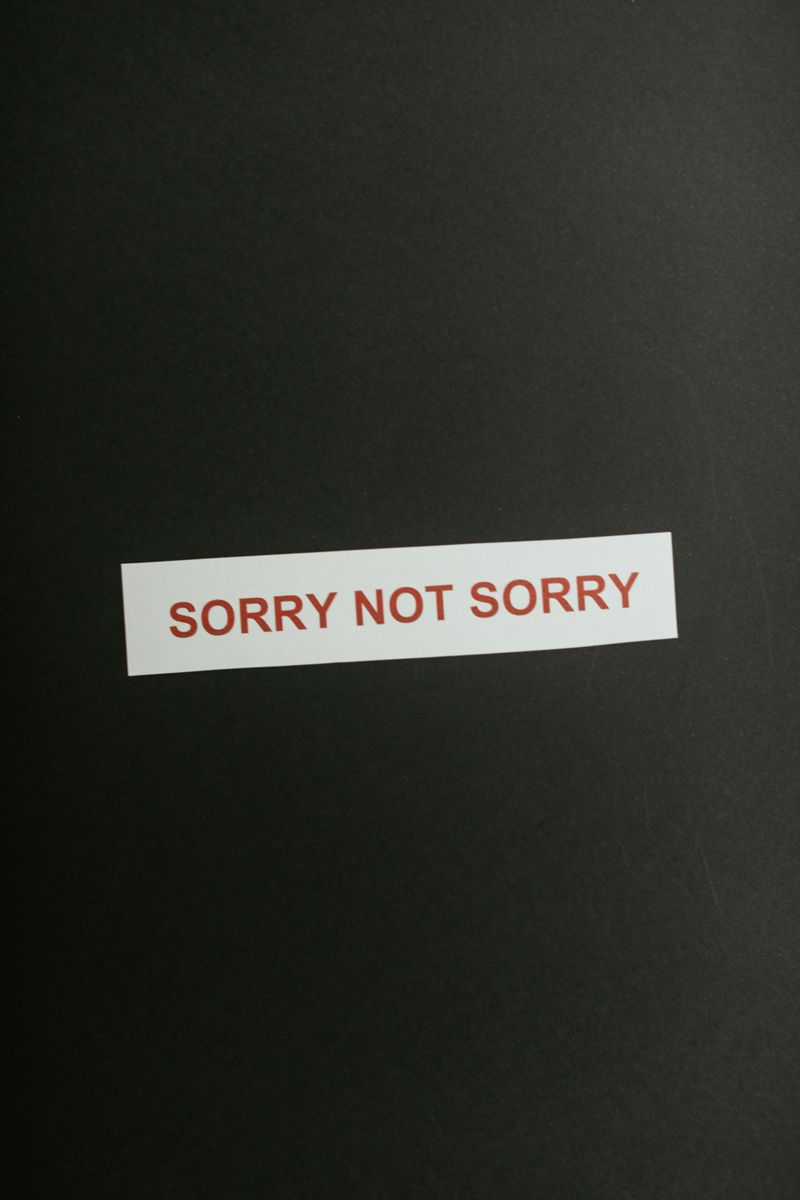 Refusing to Apologize Sincerely