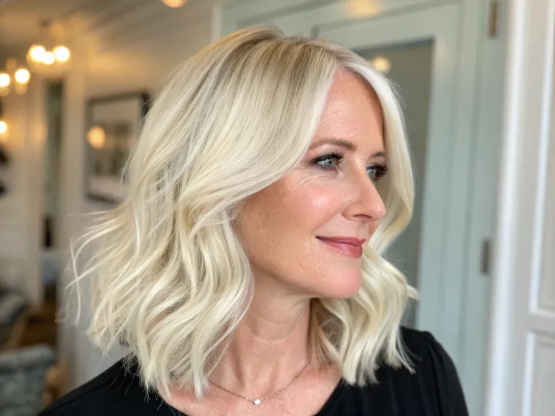 Shoulder-Length Cut with Curved Layers