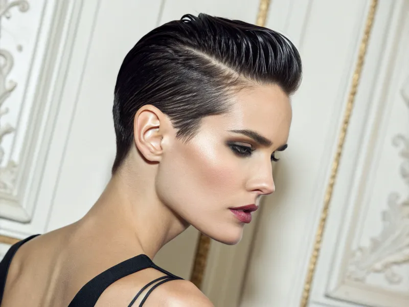 Slicked-Back Short Cuts