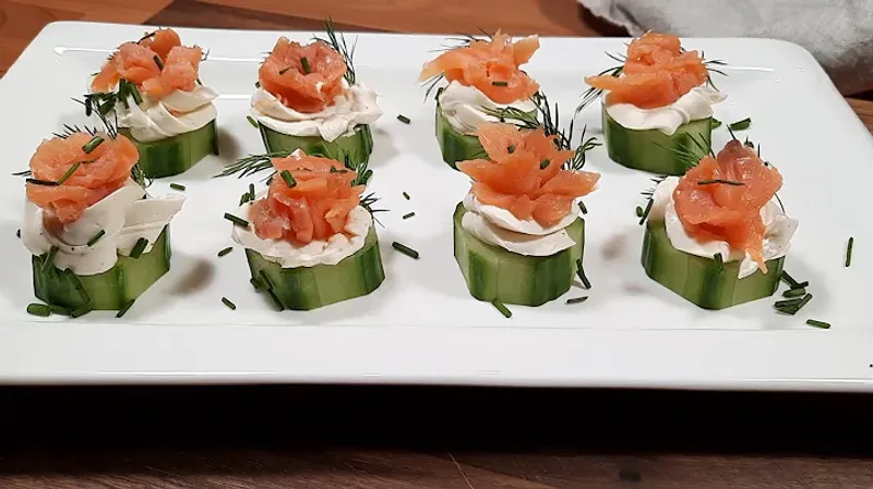 Smoked Salmon Cucumber Rounds
