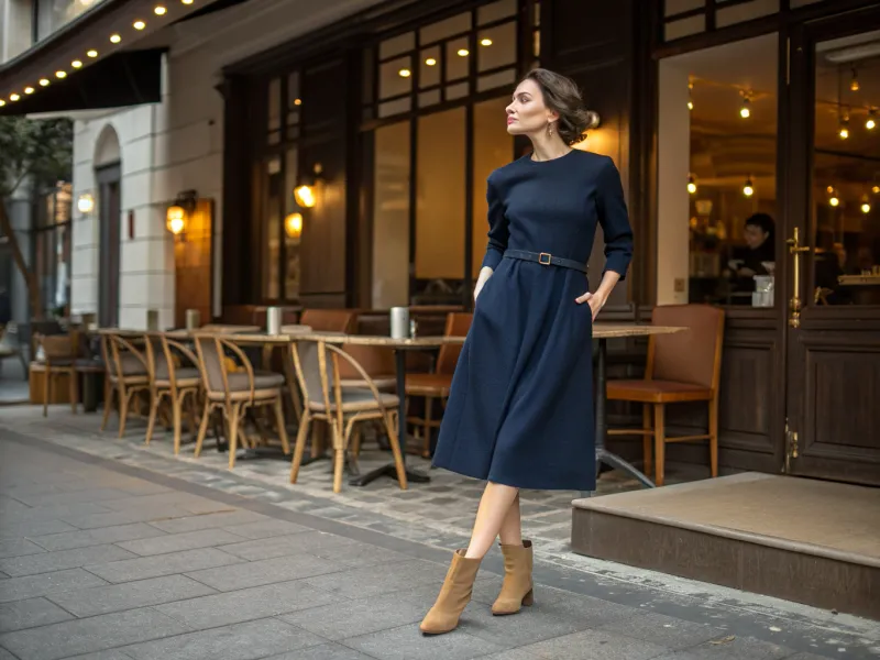 Structured Midi Dress