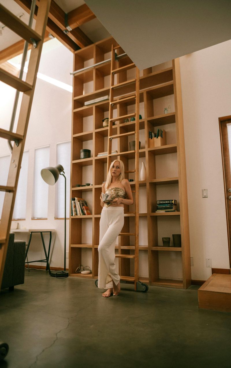 Tall Bookcases Placed in Narrow Hallways