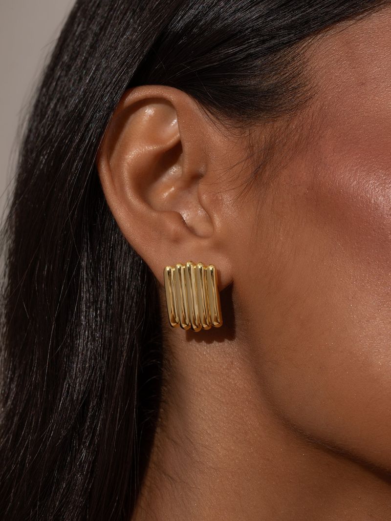 Uncommon James Tough Ribbed Statement Earrings