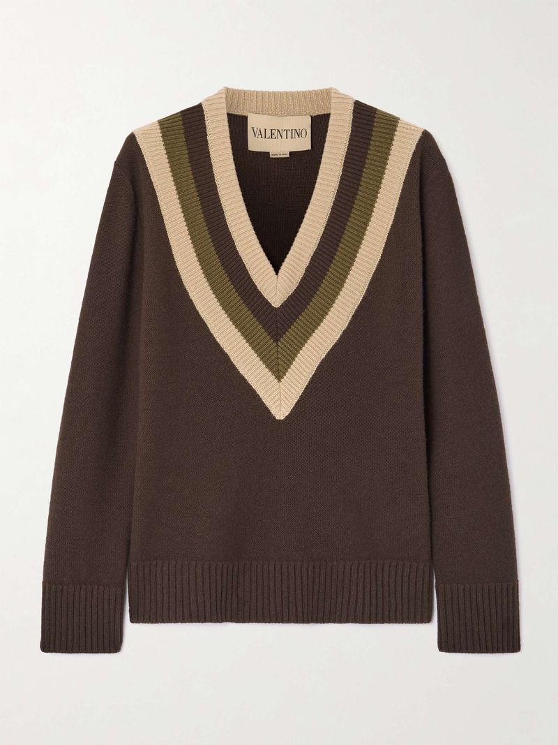 Valentino Garavani Striped Wool Sweater