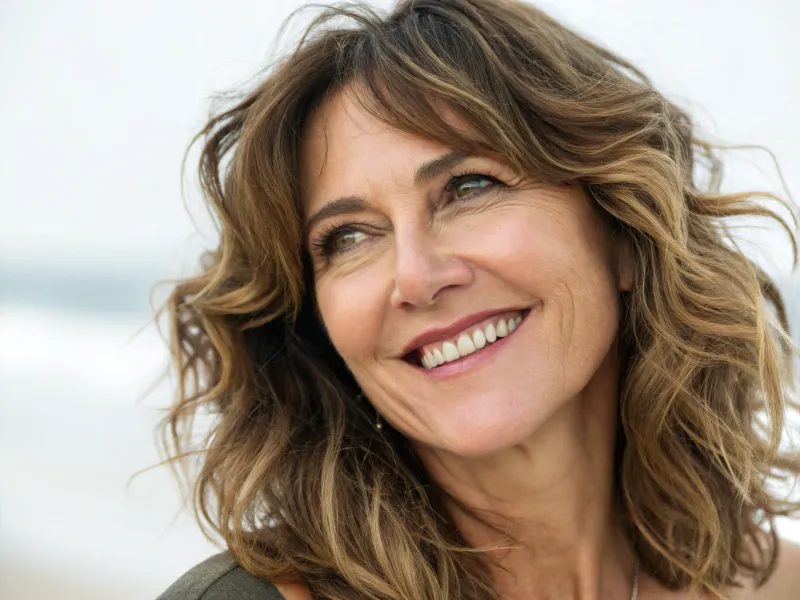 Wavy Midi with Face-Framing Layers