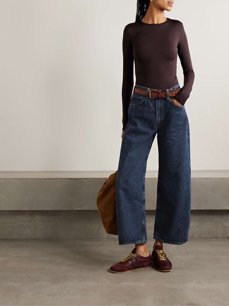 AGOLDE Low Curve Crop High-Rise Wide-Leg Jeans