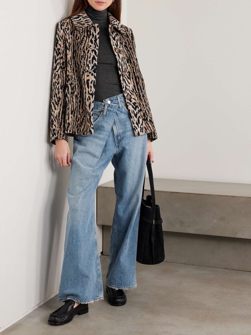 AGOLDE Vana Asymmetric Wide-Leg Jeans