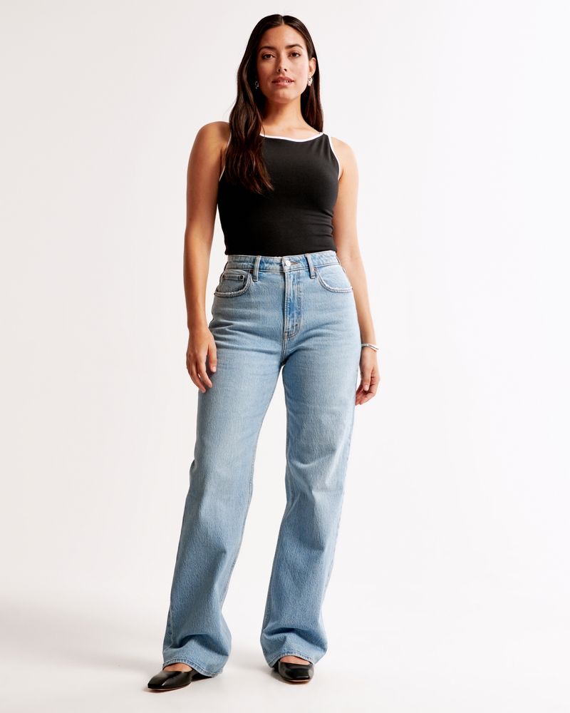 Abercrombie & Fitch Curve Love High-Rise Loose Jeans