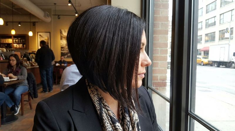 Angled Bob with Stacked Back