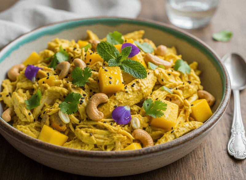 Curry Chicken Salad with Mango, Cashews & Greek Yogurt