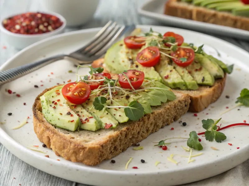 Avocado Toast on Whole Grain Bread