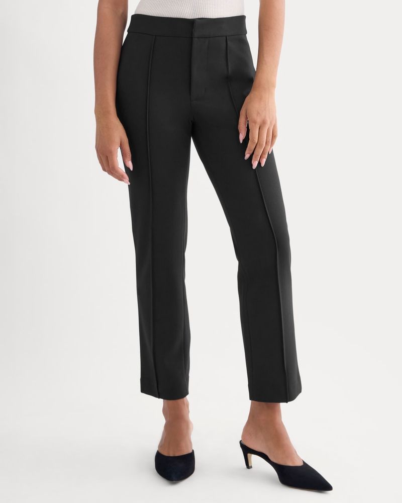Everlane Slim Trouser in Ponte (Black)