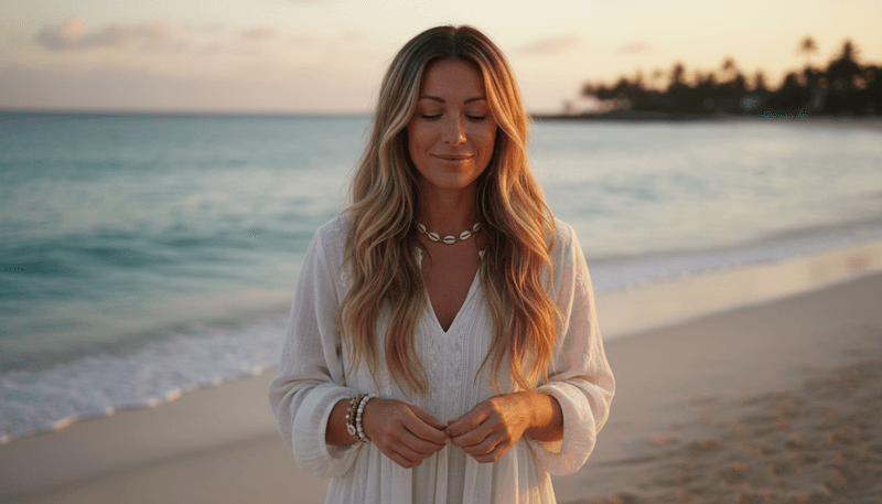 Beachy Waves with Middle Part