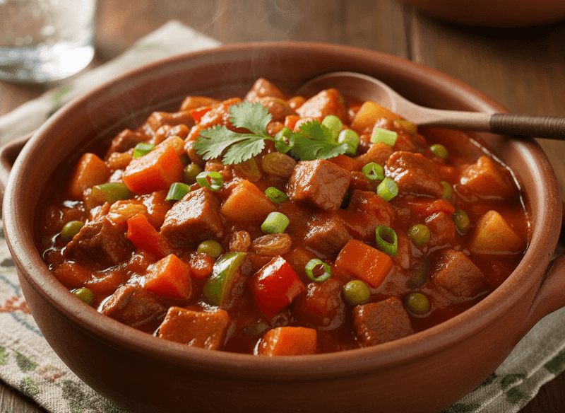 Menudo (Tomato-based Pork and Liver Stew)