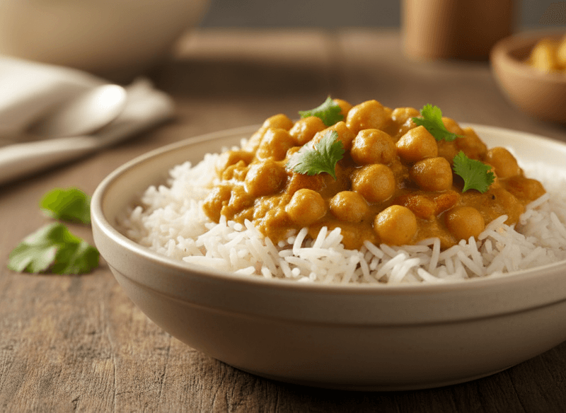 Chickpea Curry with Rice