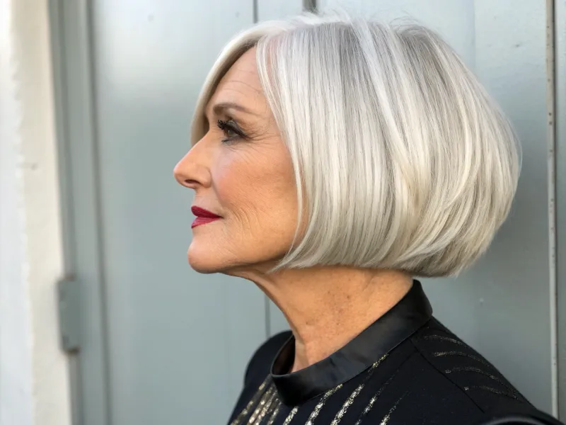 Blunt Cut with Middle Part