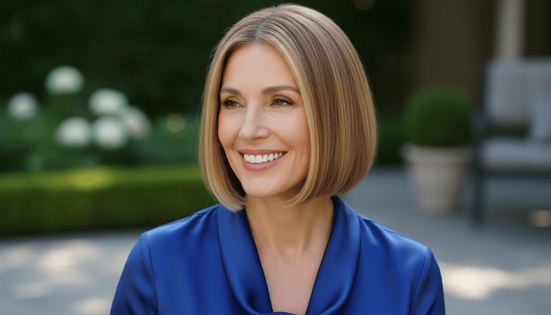 Blunt Cut with Subtle Highlights