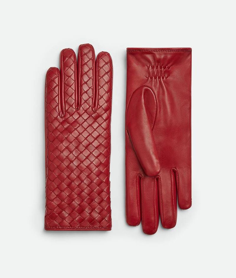 Bottega Veneta Intrecciato Leather Gloves