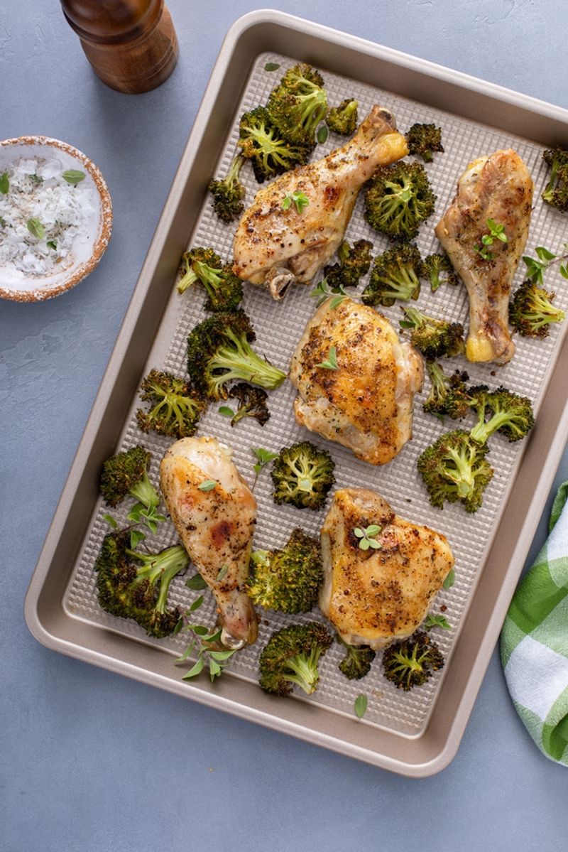 Broccoli and Chicken Sheet Pan Dinner