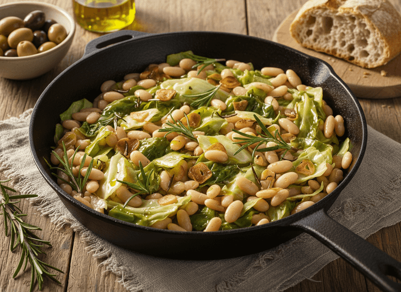 Cabbage & White Bean Sauté