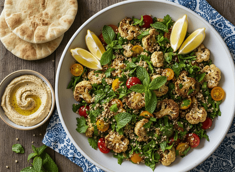 Roasted Cauliflower Tabbouleh