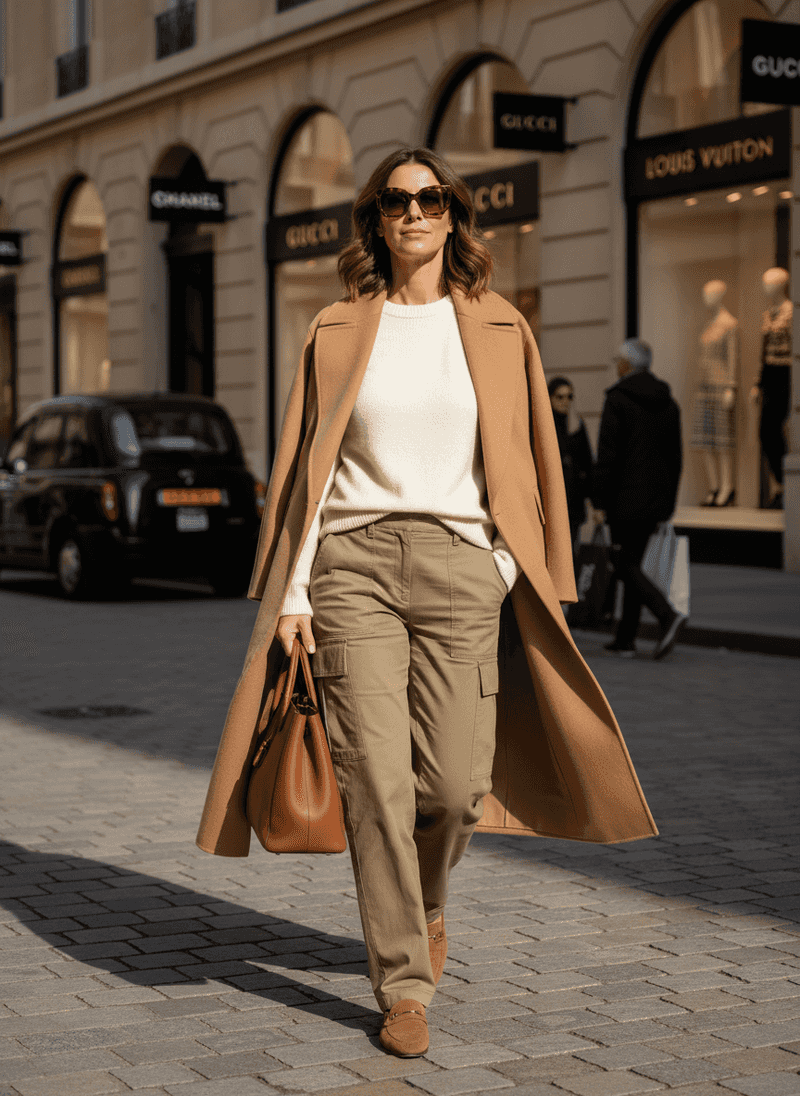 Cargo Trousers with Luxe Layers