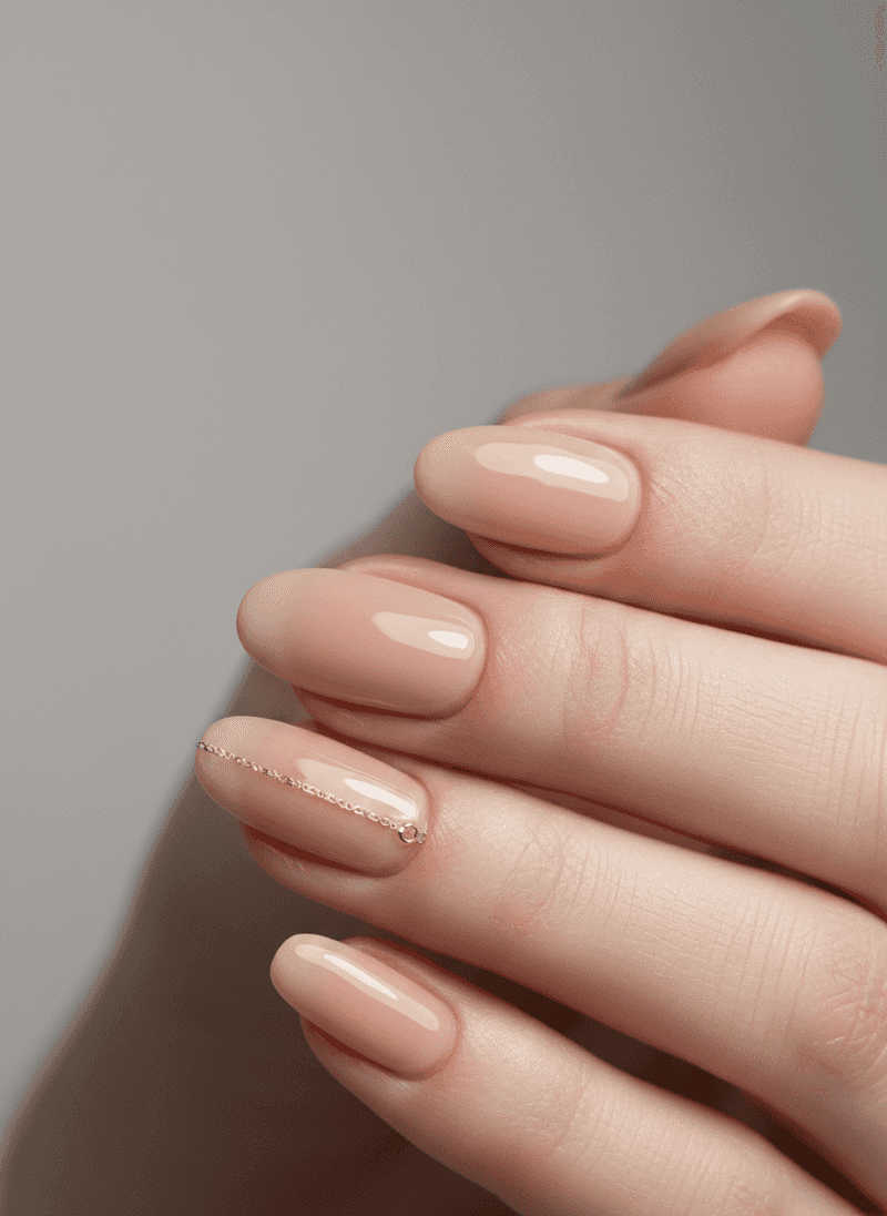 Bare Nails with Silver Chains