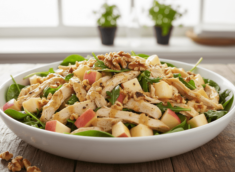 Honey Mustard Chicken Salad with Apples & Toasted Walnuts