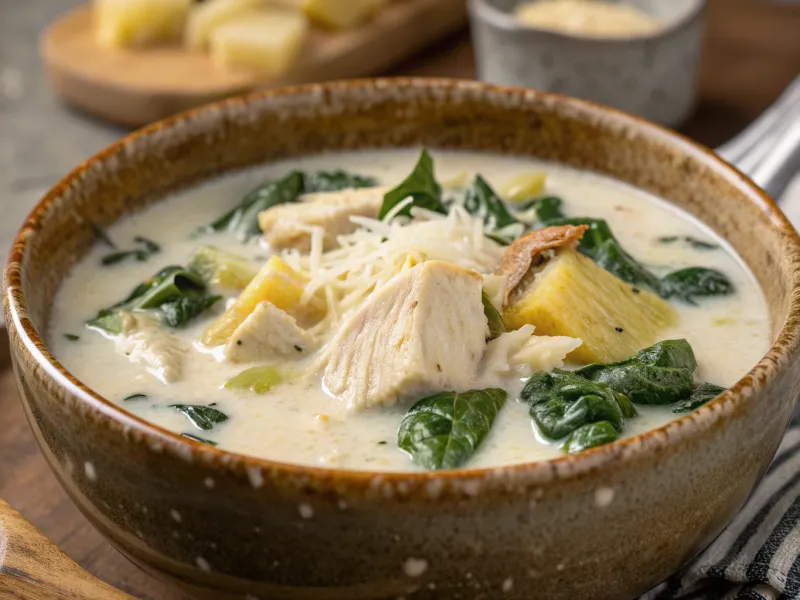 Chicken Spinach Artichoke Soup