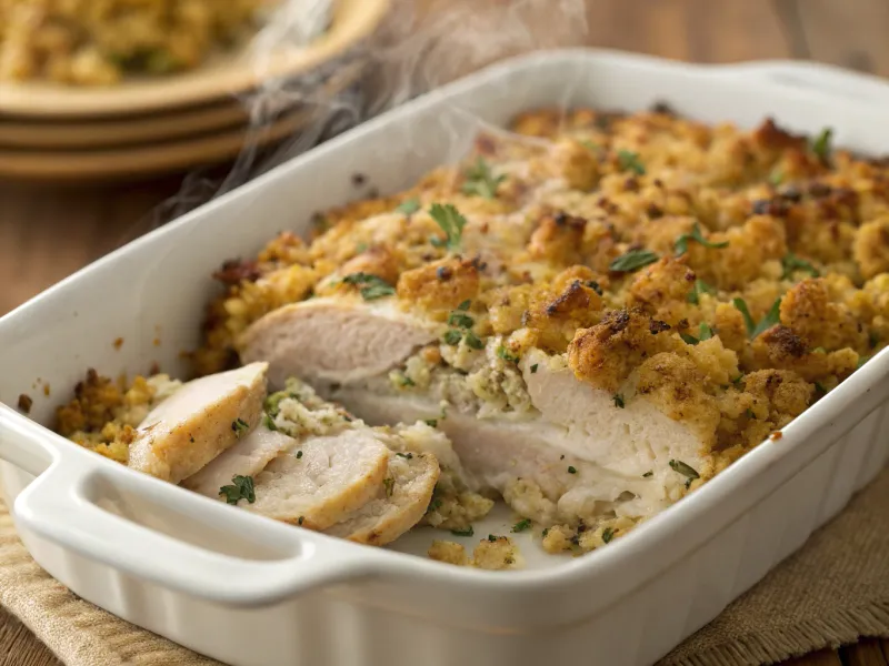Chicken and Stuffing Casserole