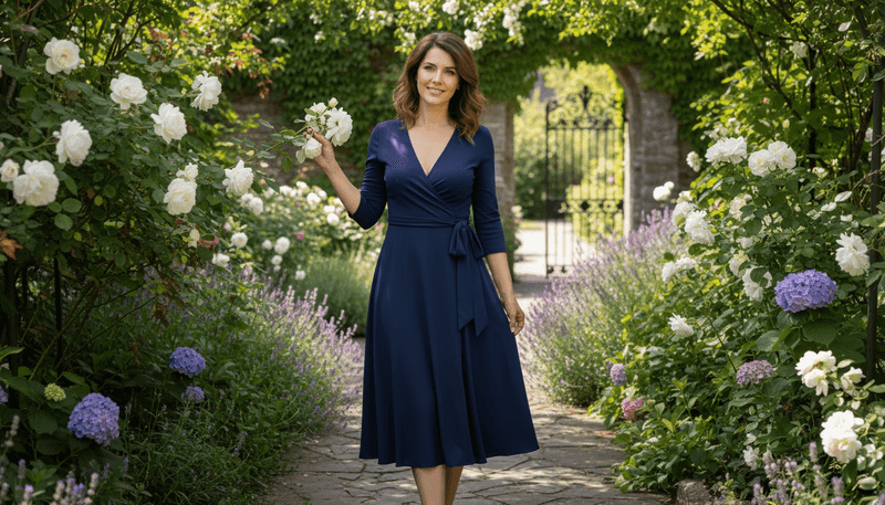 Classic Wrap Dress (Knee-Length or Midi)