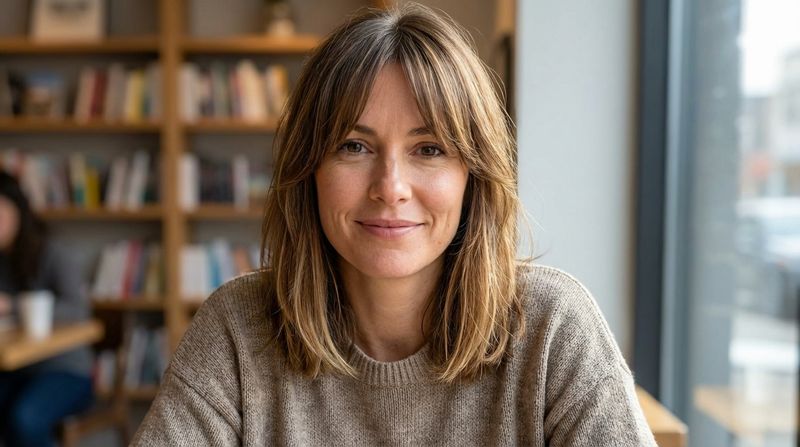 Collarbone Cut with Curtain Bangs